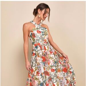 Floral Halter Next Maxi Dress NEVER WORN